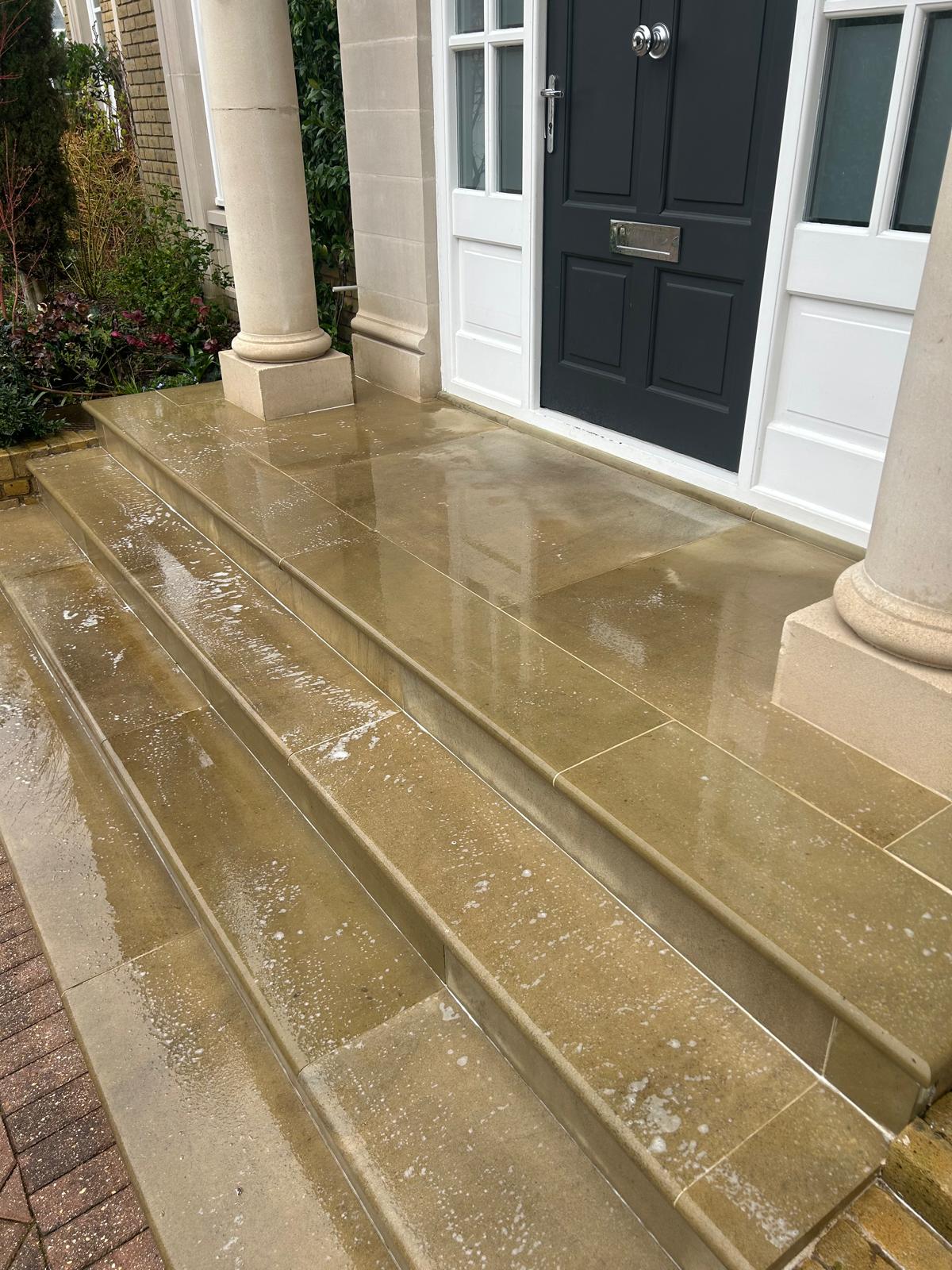 Exterior steps after
